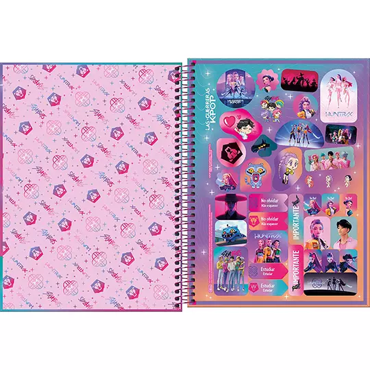 Cuaderno Tilibra profesional espiral, raya, guerreras k-pop 160 hojas 1 pieza