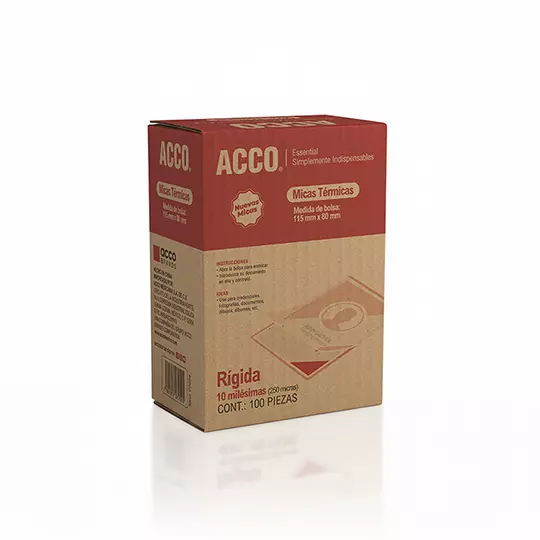 Mica térmica ACCO 11.5x8cm 10 miésimas 50 piezas