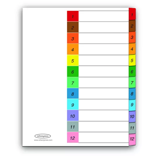 Separador multidex 12 divisiones ACCO tamaño carta
