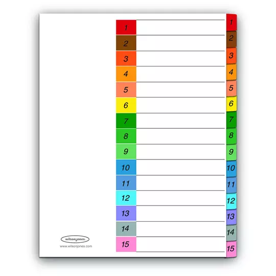 Separador multidex 15 divisiones ACCO tamaño carta