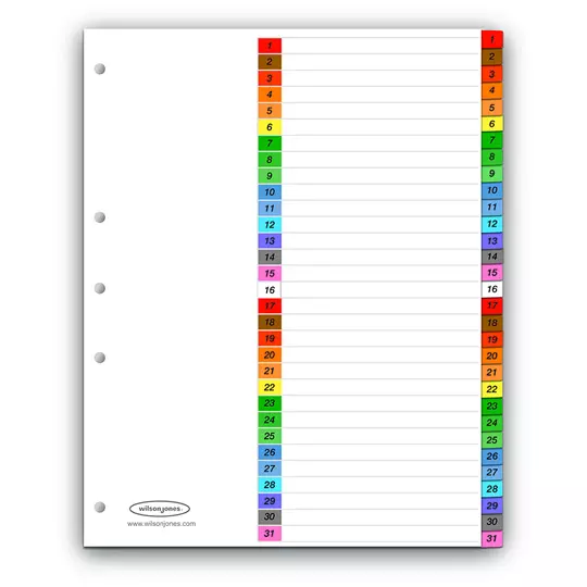 Separador c/numeración 31 divisiones ACCO tamaño carta