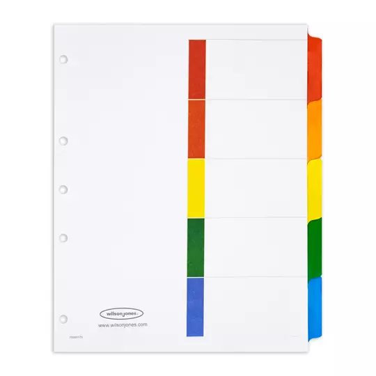 Separador sin numeración 5 divisiones ACCO tamaño carta