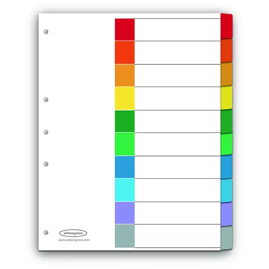 Separador sin numeración 10 divisiones ACCO tamaño carta