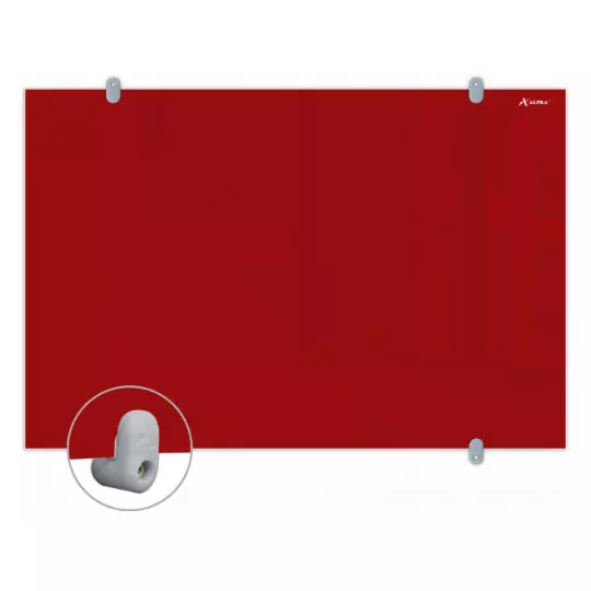 Pintarrón de cristal Criscolor Alfra color rojo 60 x 90 cm