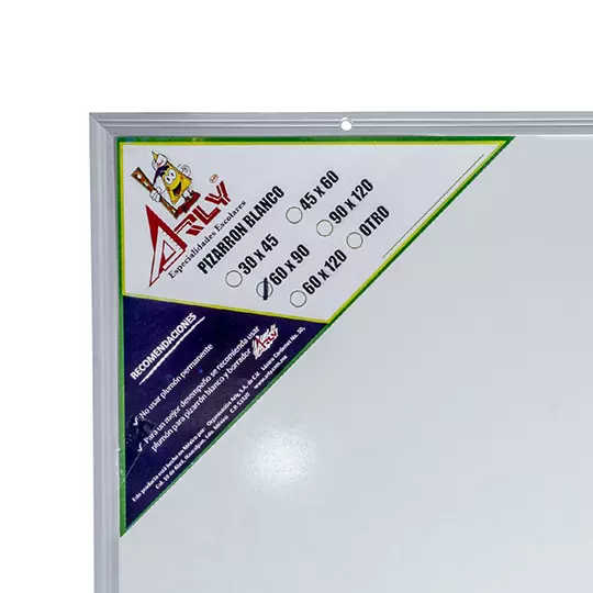 Pizarrón blanco Classic Arly 60 x 90 cm.