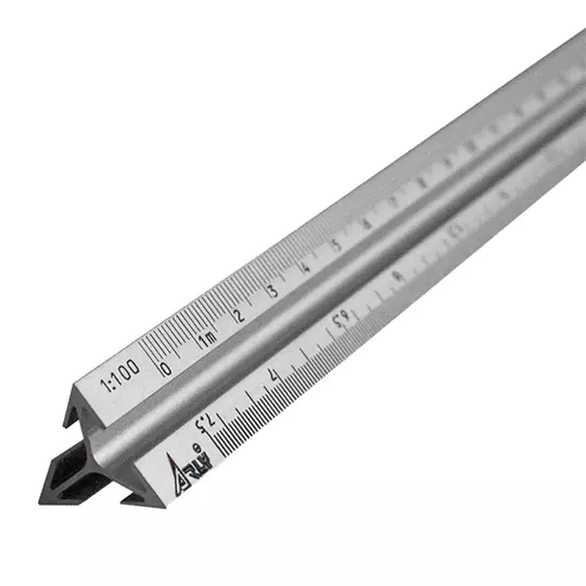 Escalimetro de aluminio Arly de 30 cm.