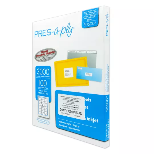 Etiqueta tecnología laser/inkjet AVERY color blanco, 2.5 x 6.7 cm 2