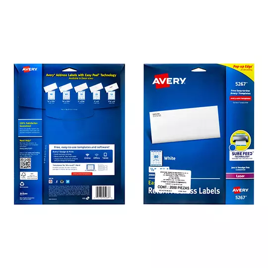 Etiqueta tecnología laser AVERY color blanco, 5267 2
