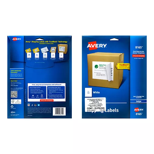 Etiqueta tecnología inkjet AVERY color blanco, 21.6 x 27.9 cm 2