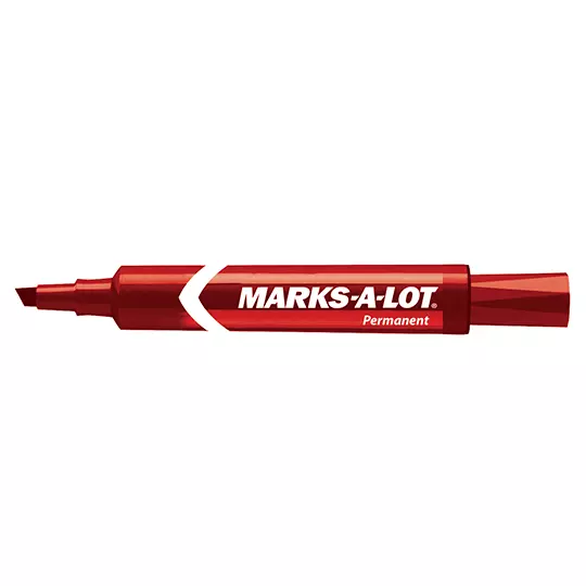 Marcador estándar permanente rojo AVERY con 12 piezas marks-a-lot