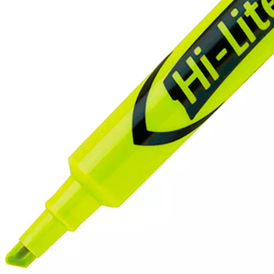 Resaltador Hi-Liter amarillo 12 pieza VERY color amarillo fluorescente