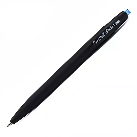 Bolígrafo mediano retráctil Pin Point 1.0 mm color azul caja con 12 piezas