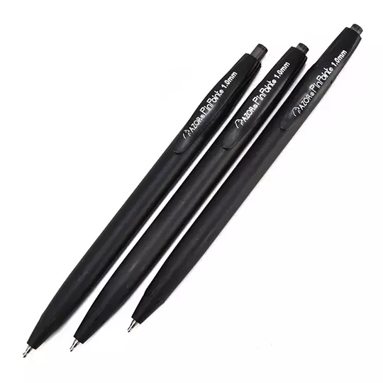 Bolígrafo mediano retráctil Pin Point 1.0 mm color negro caja con 12 piezas