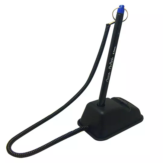 Base para bolígrafo Pin Point incluye 3 bolígrafos color azul punto fino