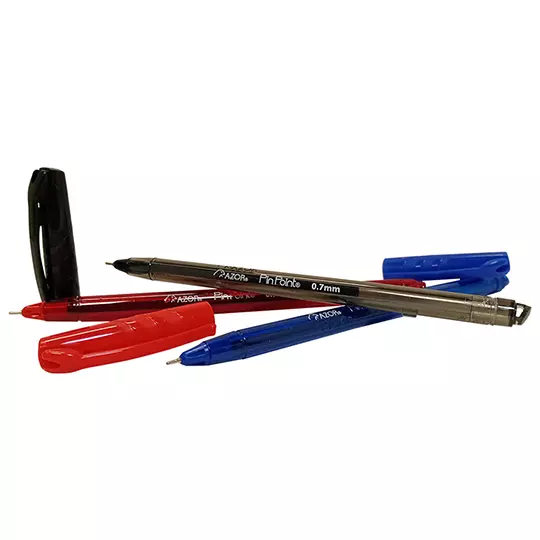 LM-Bolígrafo fino Pin Point 0.7 mm colores surtidos bote con 36 pzas