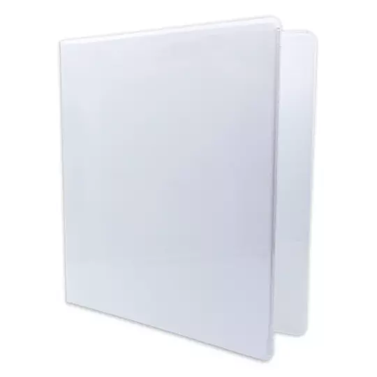Carpeta panorámica con cristal Kinera carta herraje 1 pulgada "O" color blanco