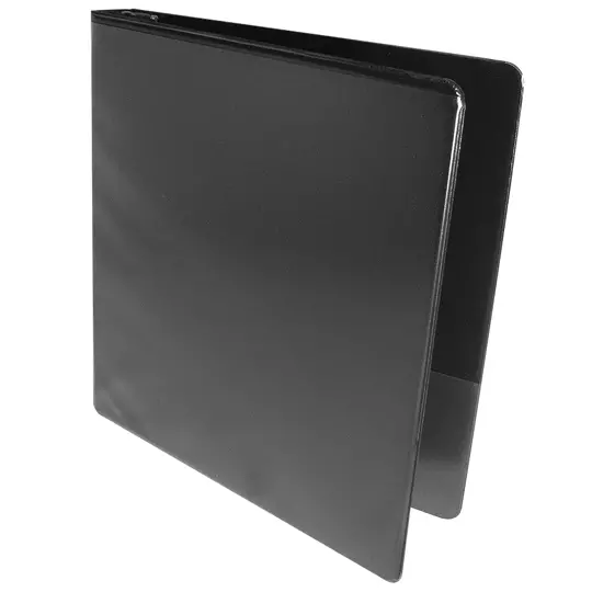 Carpeta panorámica con cristal Kinera carta herraje de 1 pulgada "O" color negro