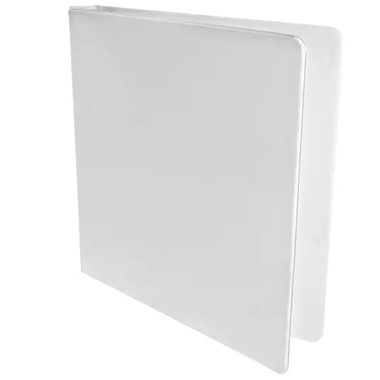 Carpeta panorámica con cristal Kinera carta herraje 1 pulgada "D" color blanco