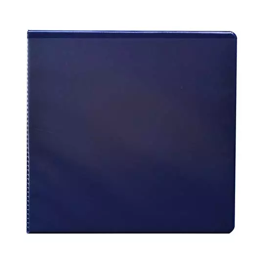 Carpeta panorámica con cristal Kinera carta herraje de 2 pulgadas "O" color azul
