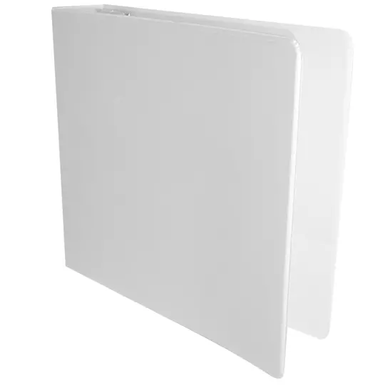 Carpeta panorámica con cristal Kinera carta herraje 2 pulgadas "O" color blanco