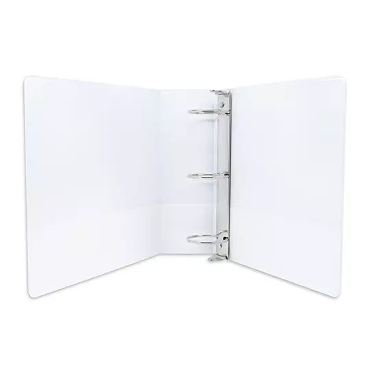 Carpeta panorámica cristal Kinera carta herraje 2.5 pulgadas "O" color blanco