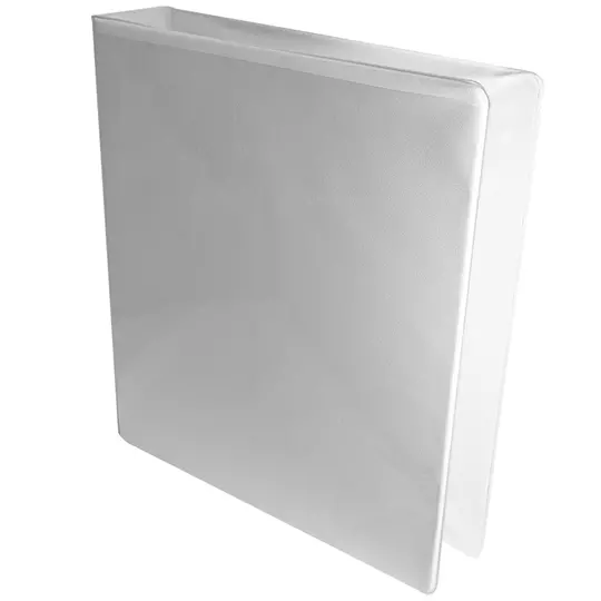 Carpeta panorámica con cristal Kinera oficio herraje 2 pulgadas "O" color blanco