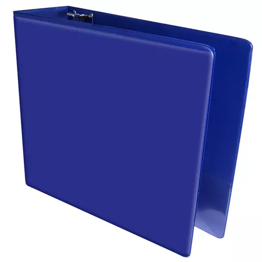 Carpeta panorámica con cristal Kinera carta herraje de 3 pulgadas "O" color azul