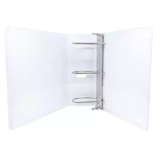 Carpeta panorámica con cristal Kinera carta herraje 5 pulgadas "D" color blanco