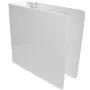 Carpeta panorámica con cristal Kinera carta herraje 4 pulgadas "D" color blanco