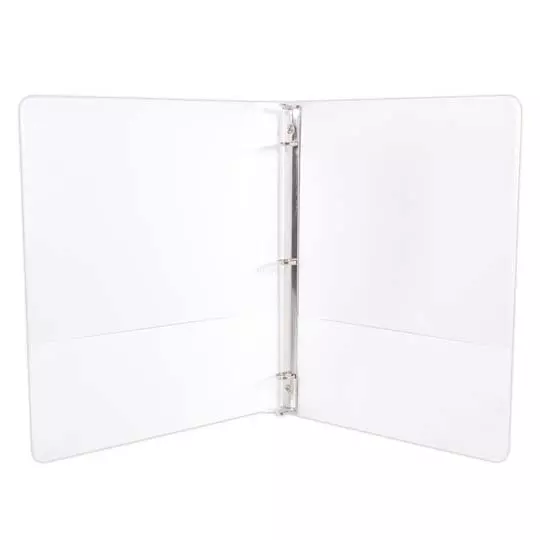 Carpeta panorámica con cristal Kinera carta herraje 1/2 pulgada "O" color blanco