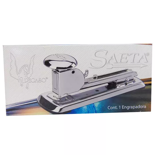 Engrapadora cromada Pegaso Saeta 50 tiracompleta