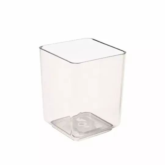 Porta lápices Sablón color cristal 6.3 x 6.3 x 9.6 cm