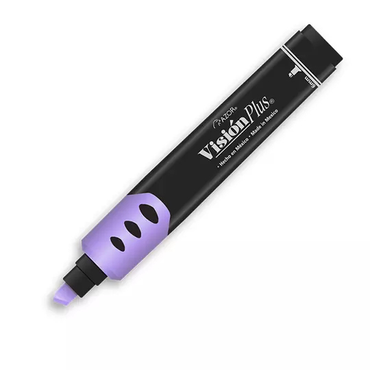 Resaltador de texto Vision Plus Pastel punta cincel 6 mm morado caja con 12 pzas