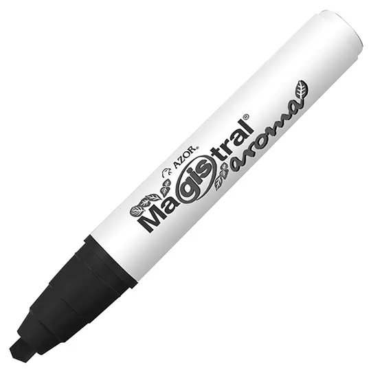 Marcador para pizarrón Magistral Aroma punta cincel 6 mm negro caja c/12 pzas