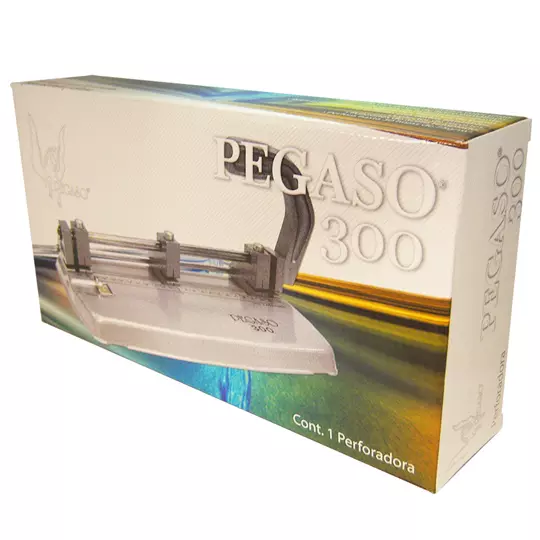 Perforadora metálica Pegaso 300 de 3 orificios perfora hasta 30 hojas