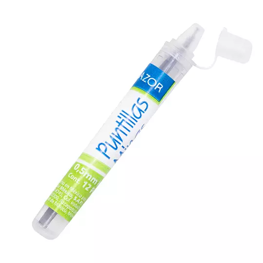 Puntillas para lapicero Azor de 0.5 mm tubo con 12 puntillas
