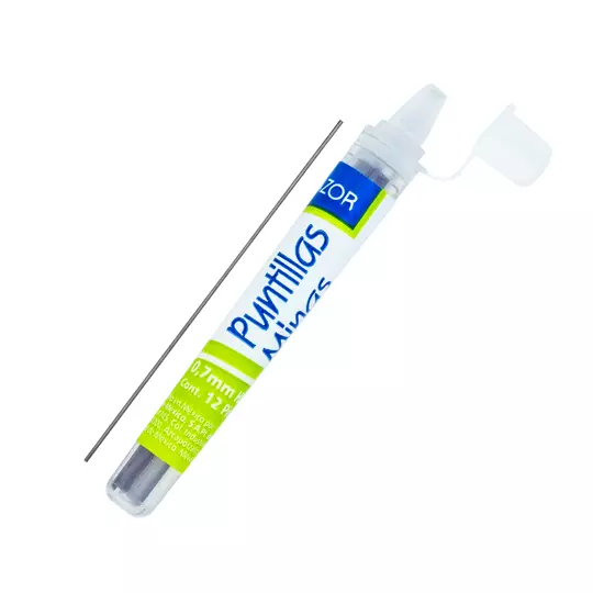 Puntillas para lapicero Azor de 0.7 mm tubo con 12 puntillas