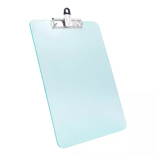 Tabla de plástico Sablón con I-Clip metálico tamaño carta color verde