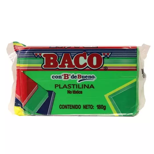 Marqueta de plastilina BACO color verde 180 gramos