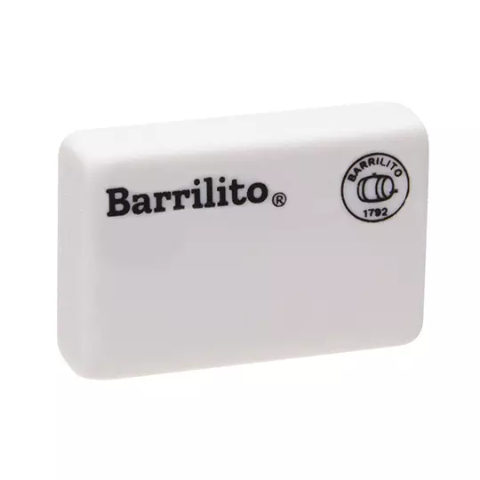 Goma blanca de migajón 20 piezas Barrilito por caja con 20 piezas
