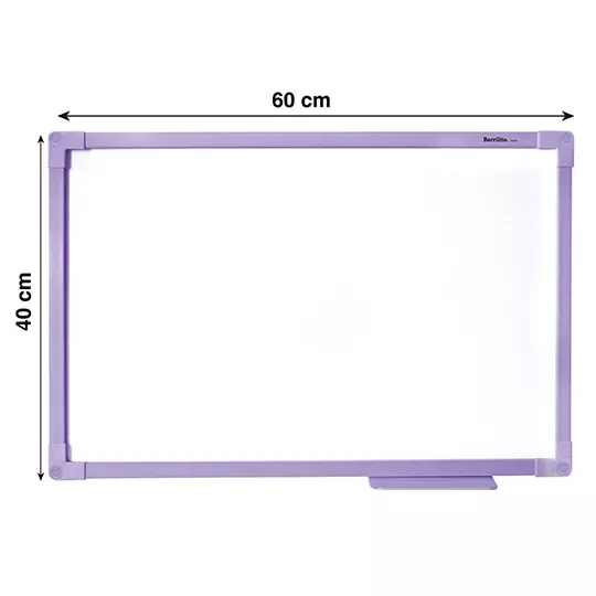 PIZARRON ESCOLAR BARRILITO BORRADO EN SECO 40X60 CM LILA