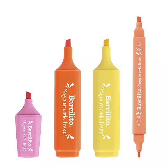 Set de marcadores lettering  tropical Barrilito 6 piezas