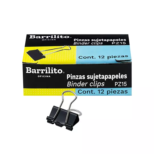 Sujetadocumentos 15 mm Barrilito capacidad hasta 50 hojas