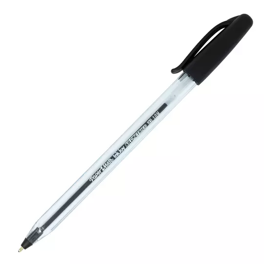 Boligrafo ST kilometrico negro punto mediano caja con 12 piezas