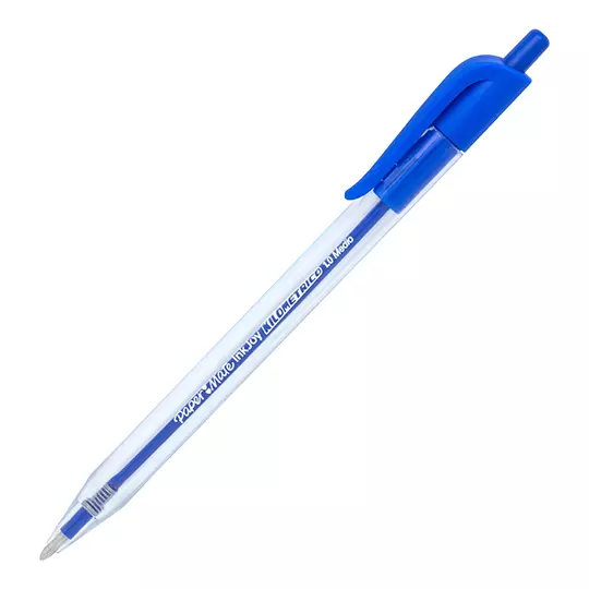 Boligrafo RT kilometrico azul punto mediano caja con 12 piezas