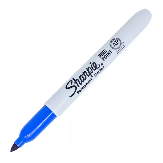 Marcador permanente Sharpie fino azul caja con 12 piezas