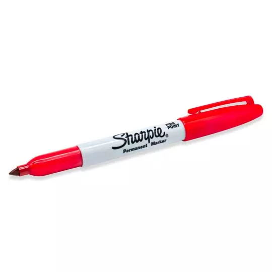 Marcador permanente Sharpie fino rojo caja con 12 piezas