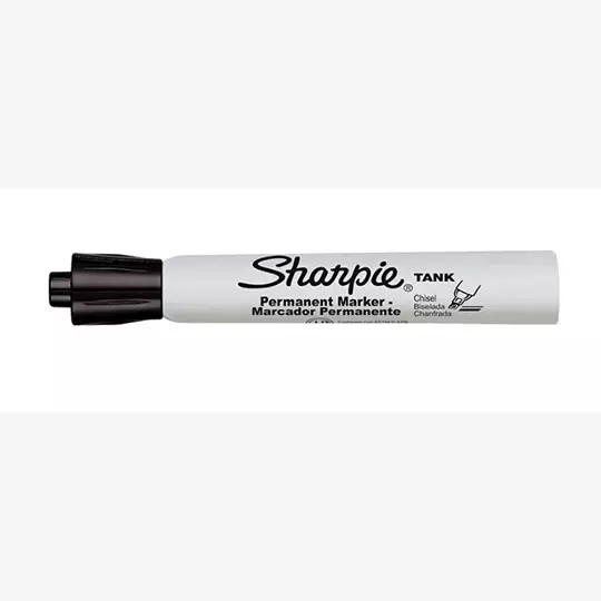 Marcador permanente Sharpie Tank negro caja con 12 piezas