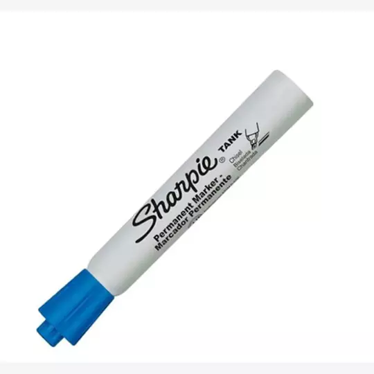 Marcador permanente Sharpie Tank azul caja con 12 piezas