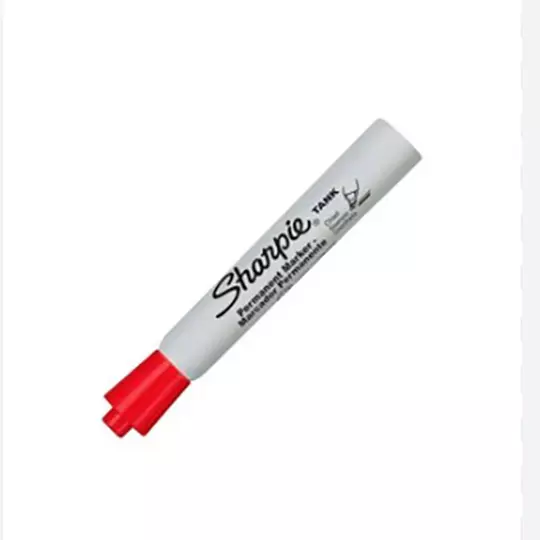 Marcador permanente Sharpie Tank rojo caja con 12 piezas